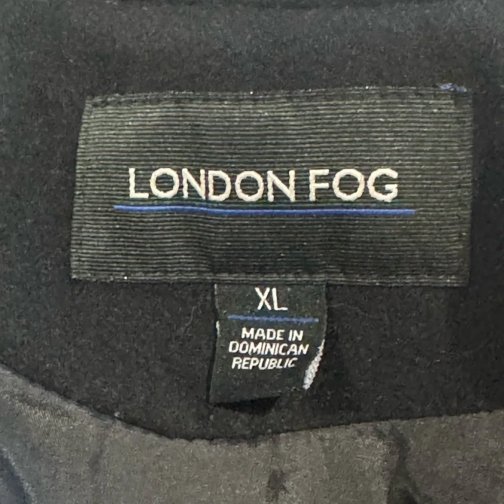 London Fog XL Black‎ Peacoat Wool Blend Double Breasted Coat